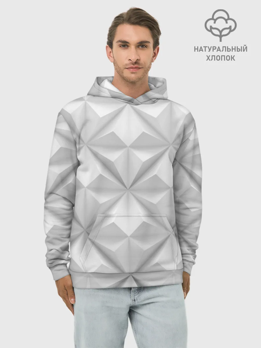 Худи мужской база хлопок / Ромбы