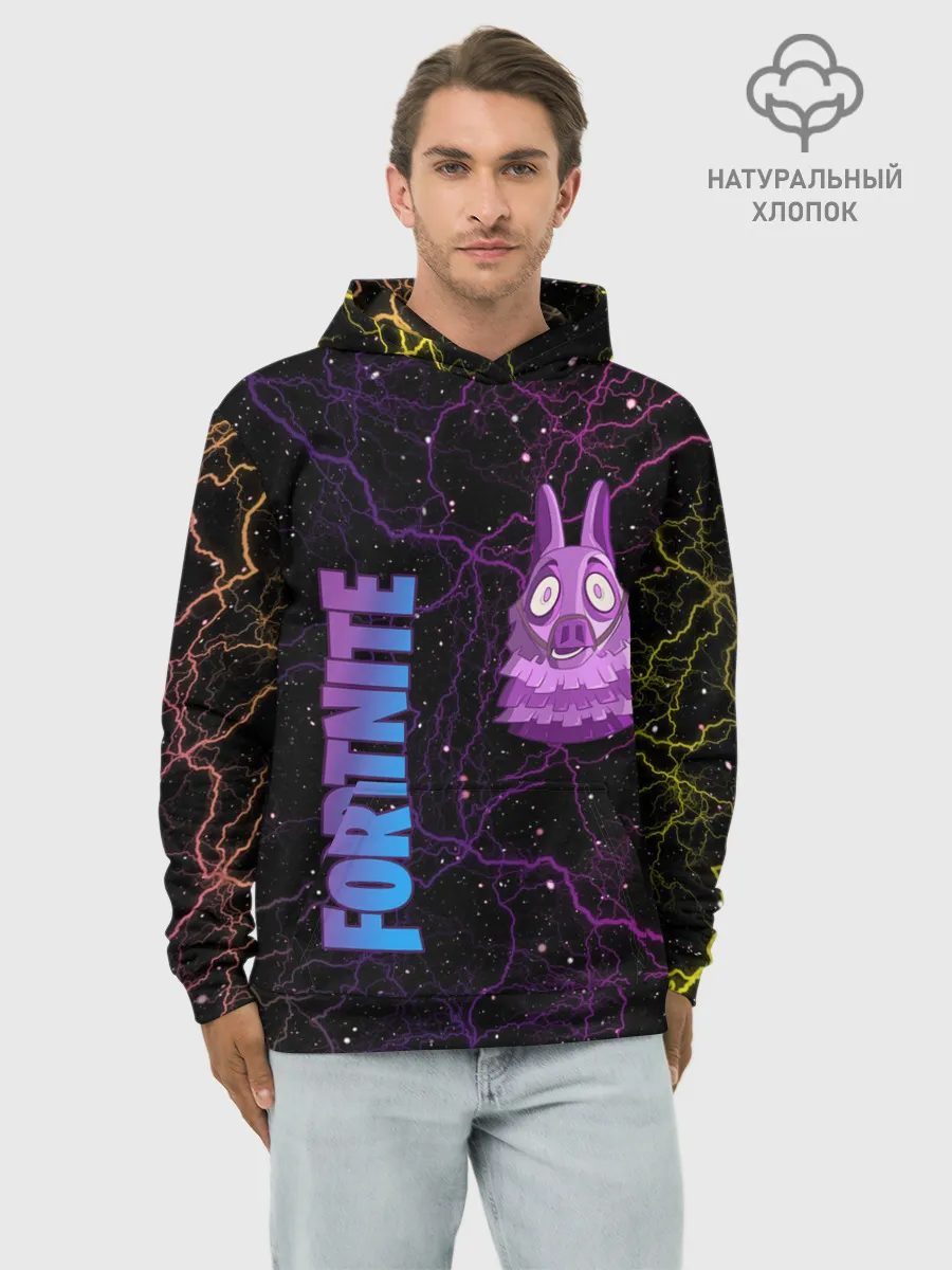 Худи мужской база хлопок / Lama Fortnite