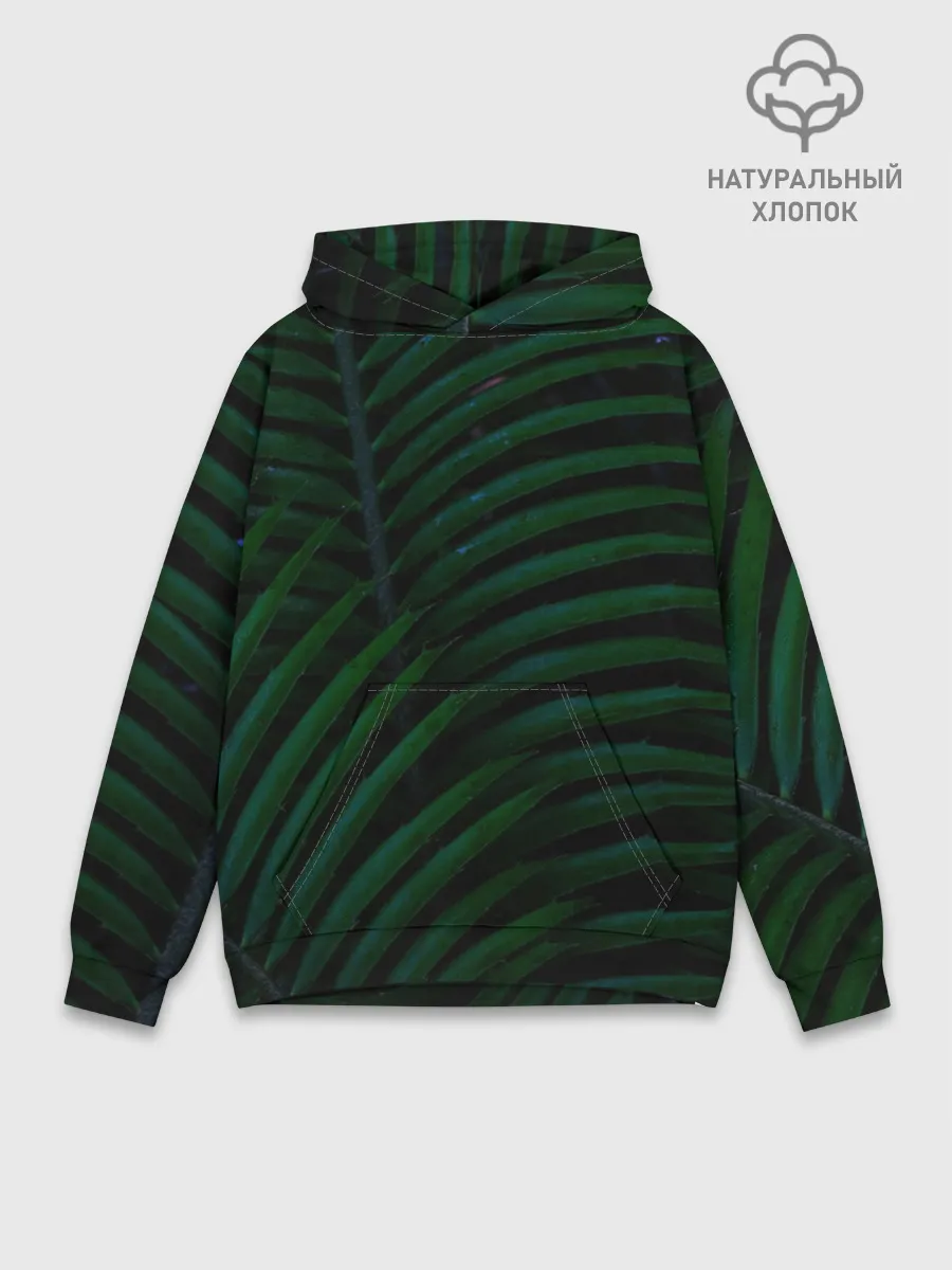 Худи мужской база хлопок / Пальмовые листья