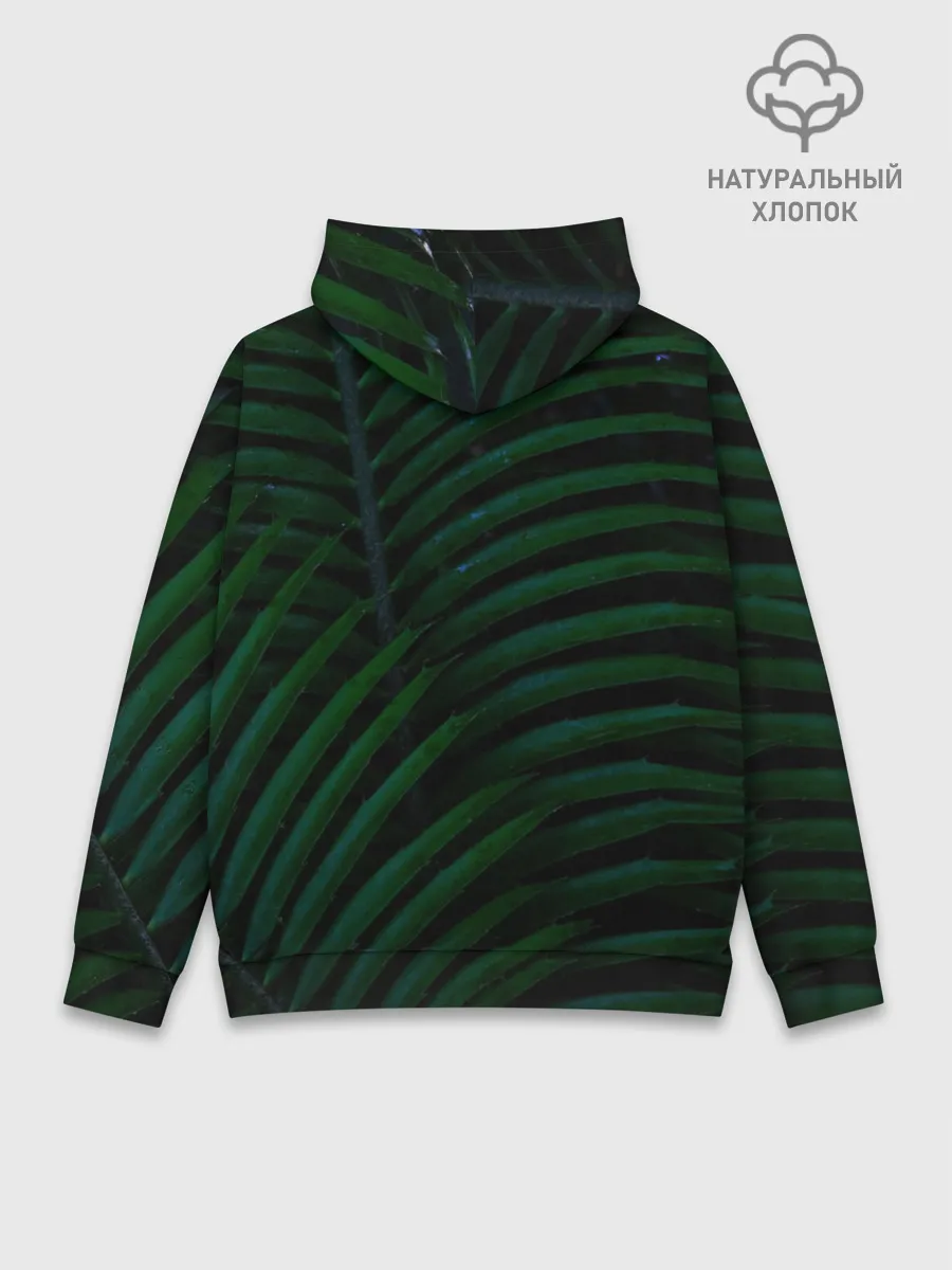 Худи мужской база хлопок / Пальмовые листья