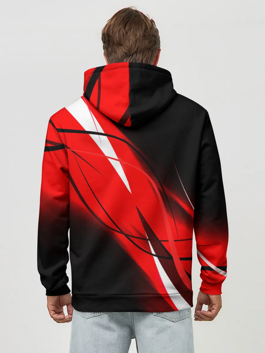 Худи мужской база хлопок / KIMETSU NO YAIBA абстракция