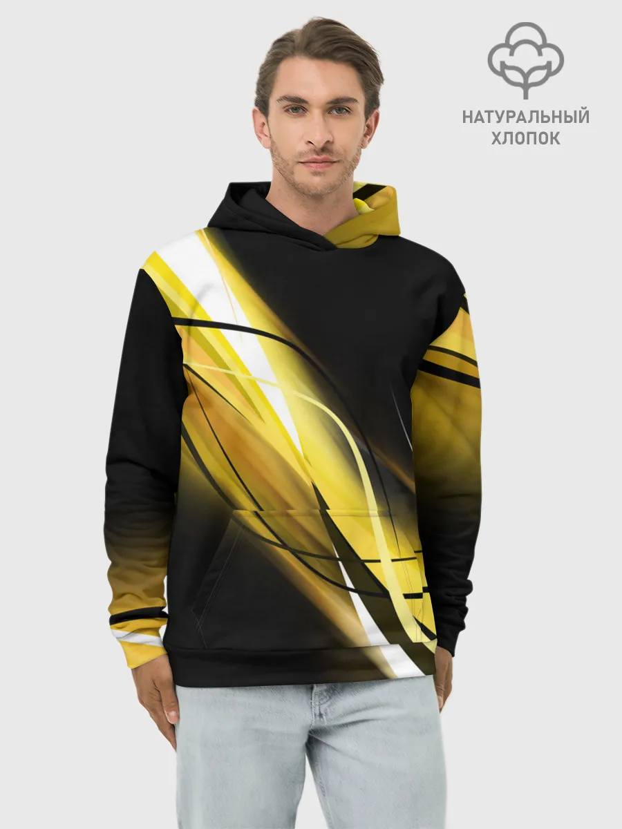 Худи мужской база хлопок / GEOMETRY STRIPES