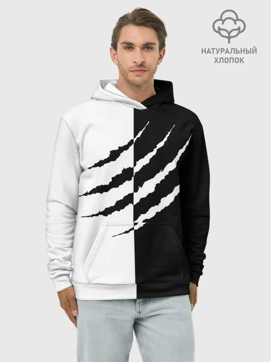 Худи мужской база хлопок / След зверя