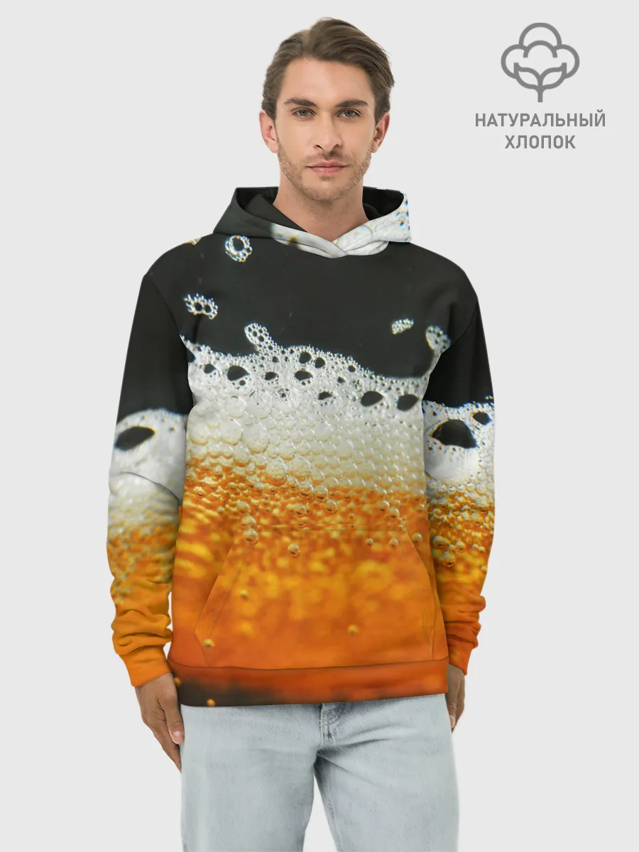 Худи мужской база хлопок / ТЕМНОЕ ПИВО