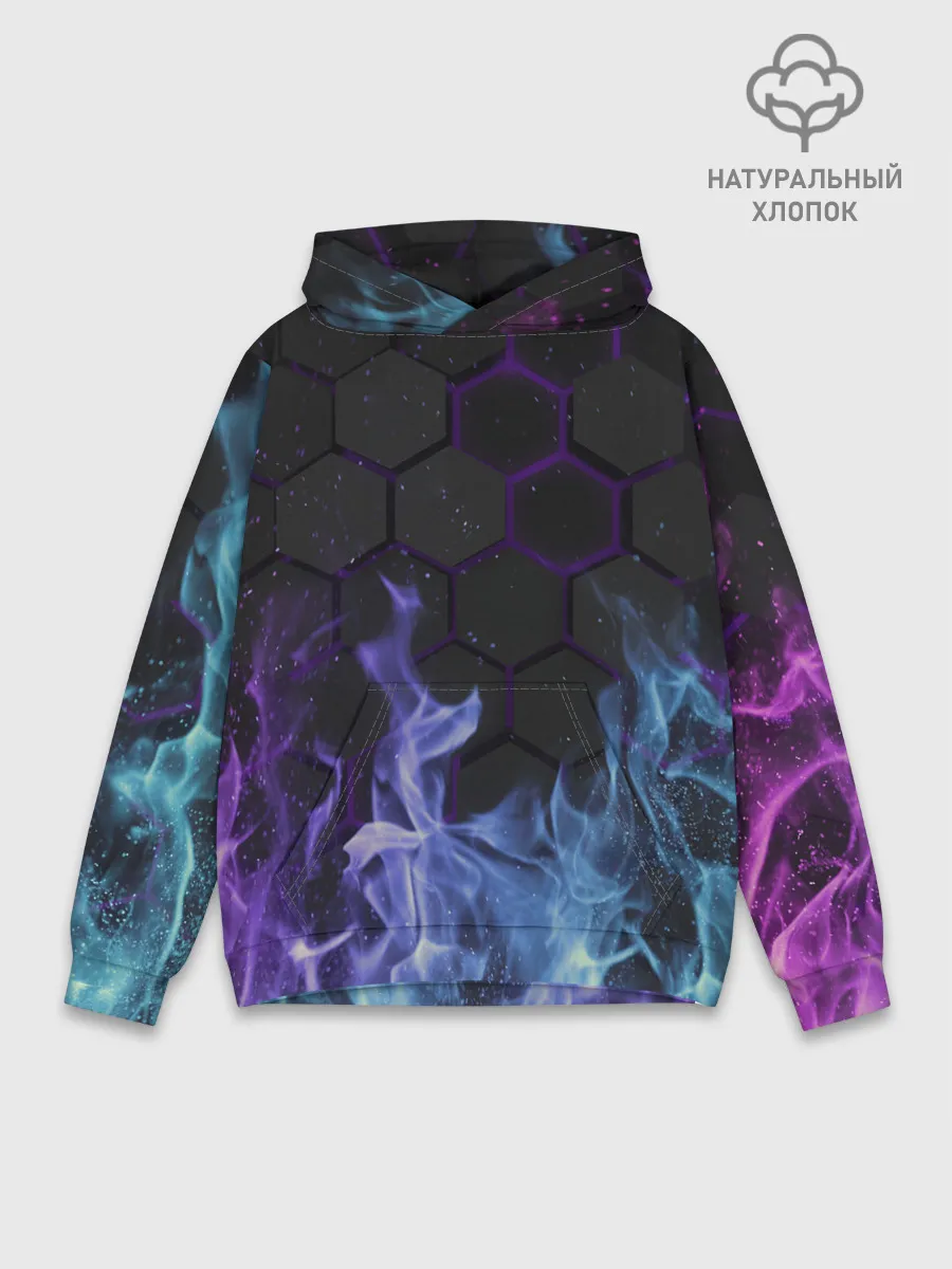 Худи мужской база хлопок / Fire