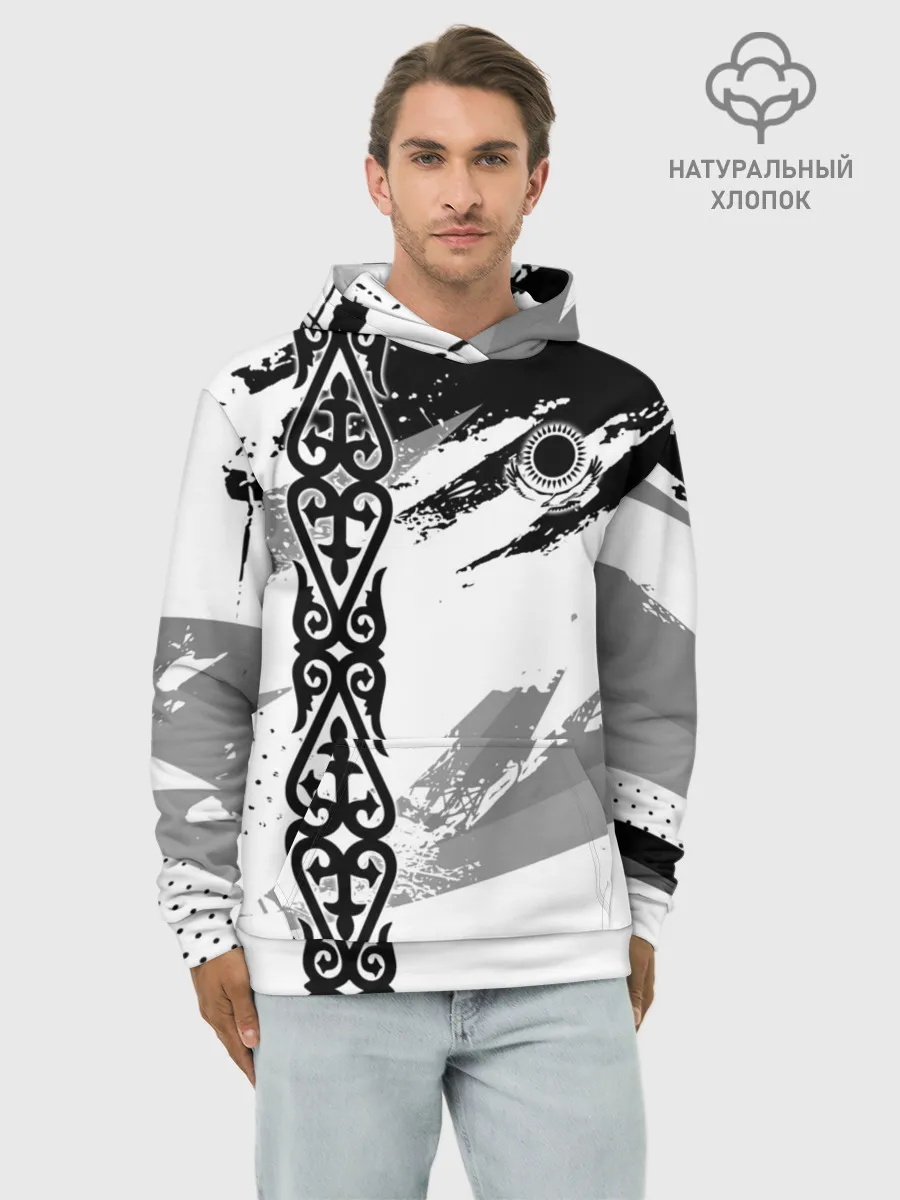 Худи мужской база хлопок / Форма Казахстан