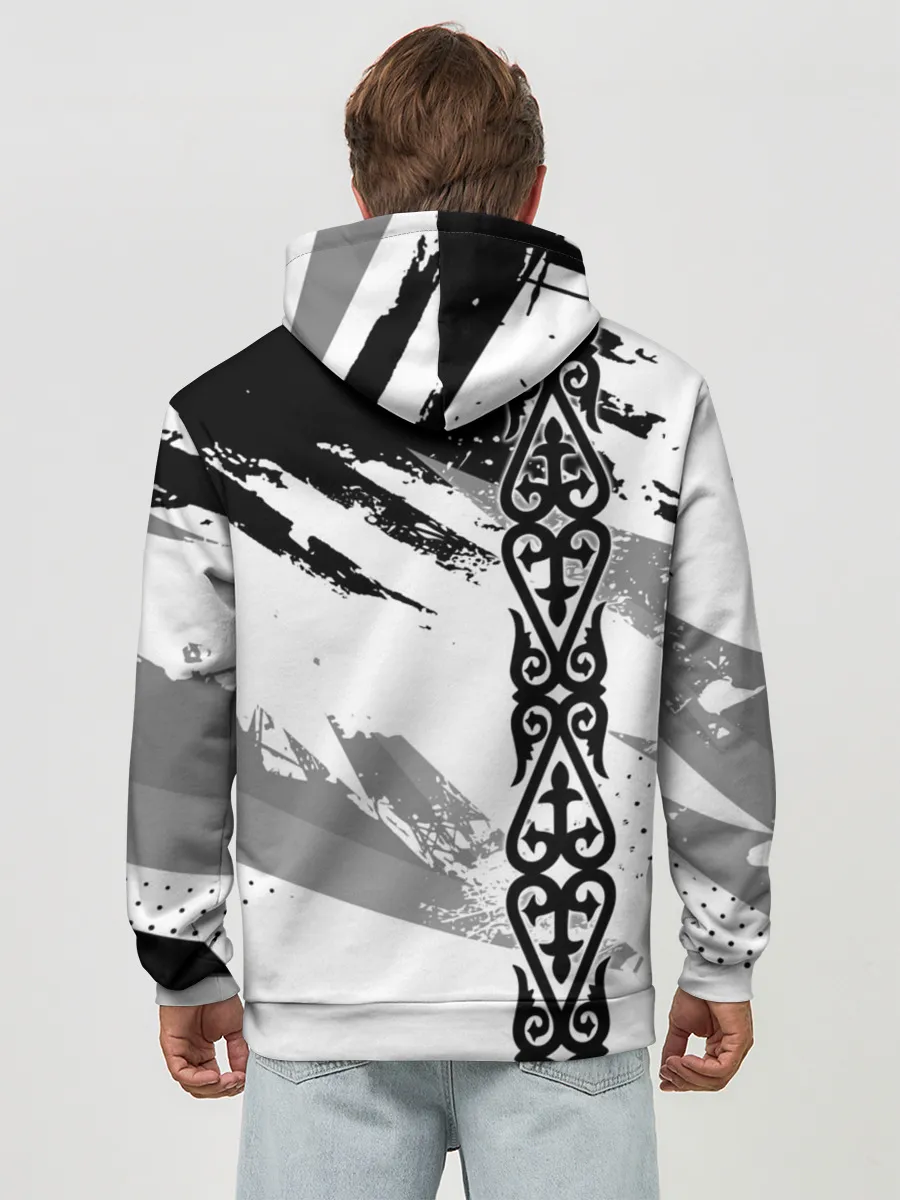 Худи мужской база хлопок / Форма Казахстан