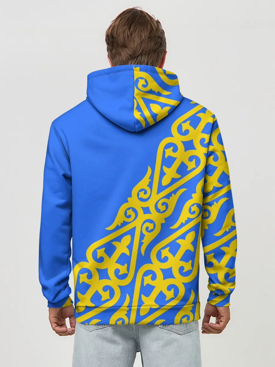 Худи мужской база хлопок / Форма Казахстан