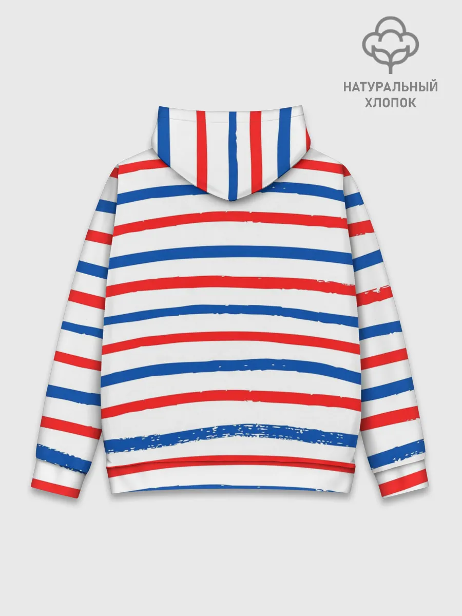 Худи мужской база хлопок / Морская полоска