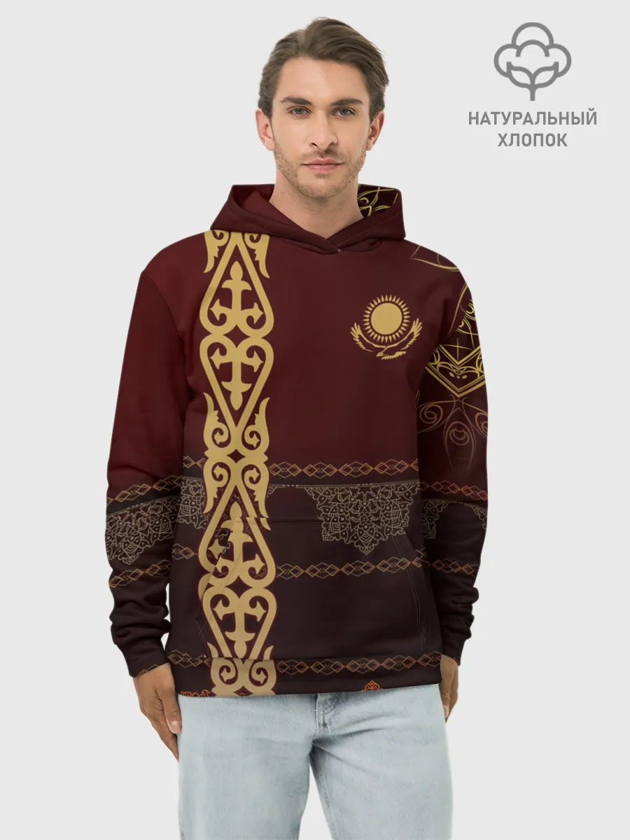 Худи мужской база хлопок / Форма Казахстан