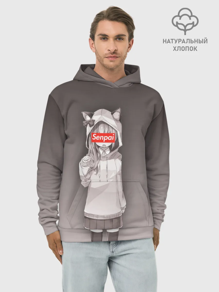 Худи мужской база хлопок / Senpai,