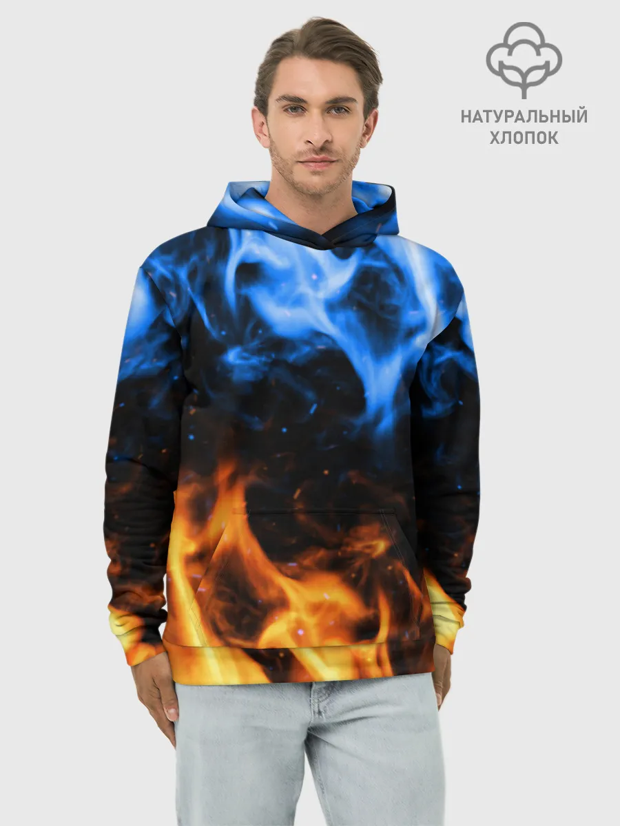 Худи мужской база хлопок / БИТВА ОГНЕЙ