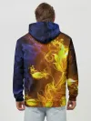 Худи мужской база хлопок / Огненный цветок