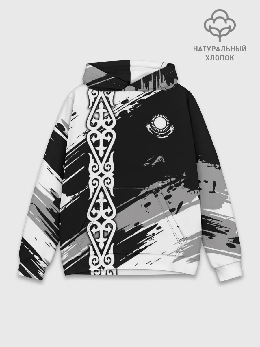 Худи мужской база хлопок / Форма Казахстан