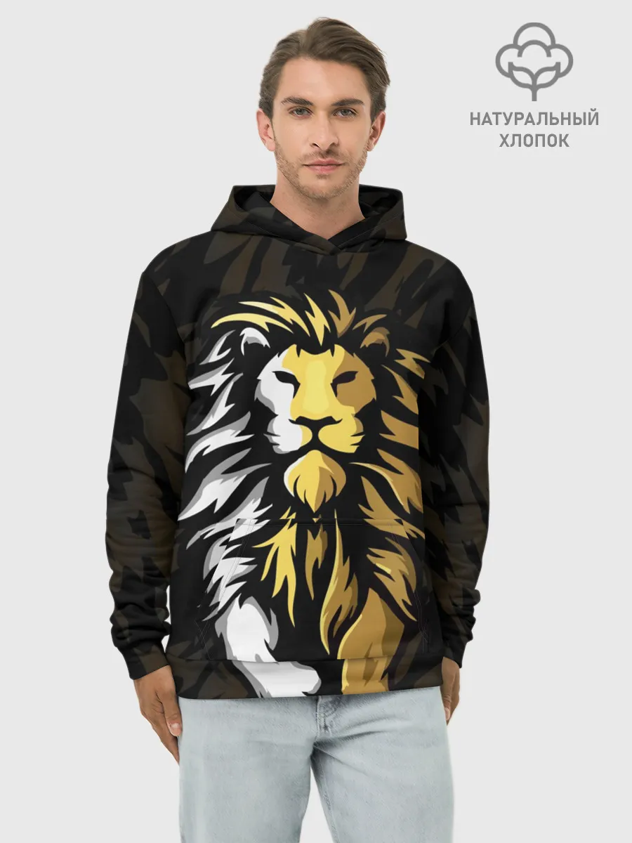 Худи мужской база хлопок / Зверь