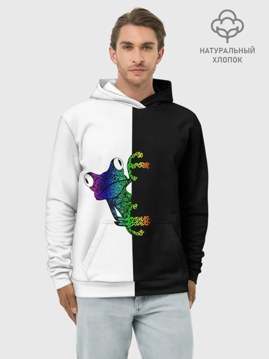 Худи мужской база хлопок / Лягуха