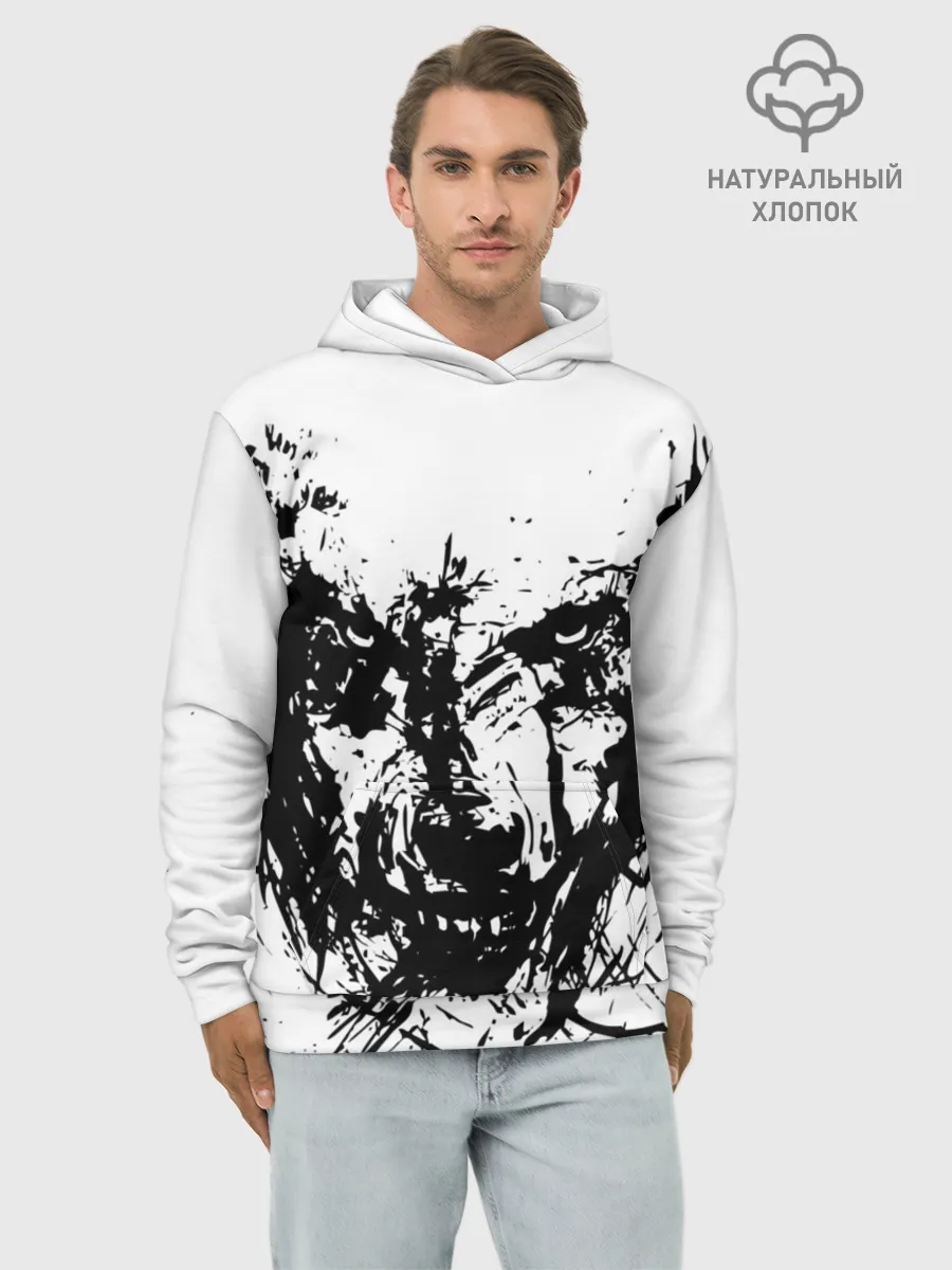 Худи мужской база хлопок / Зверь