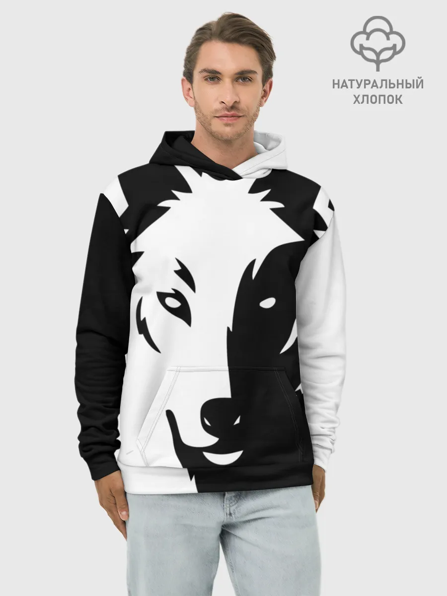 Худи мужской база хлопок / Зверь