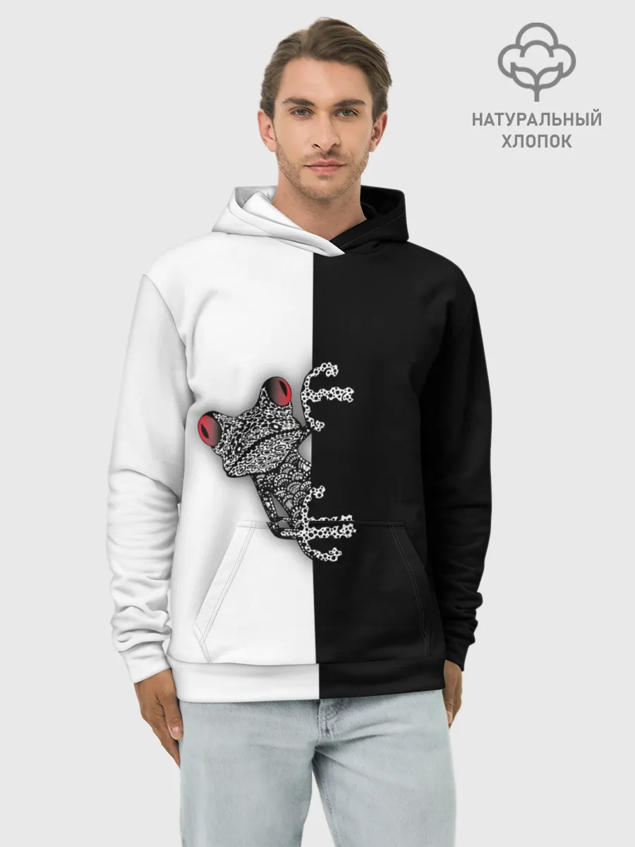 Худи мужской база хлопок / Лягуха