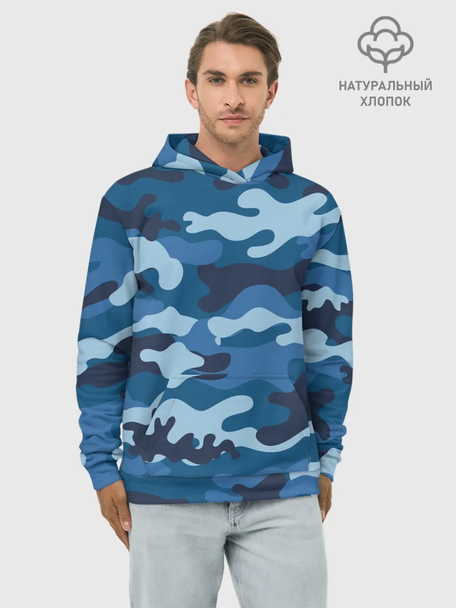 Худи мужской база хлопок / МИЛИТАРИ