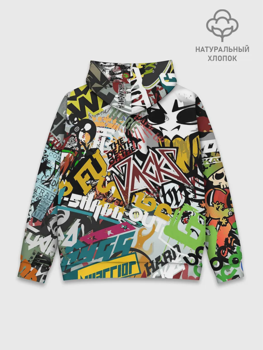 Худи мужской база хлопок / Стикеры