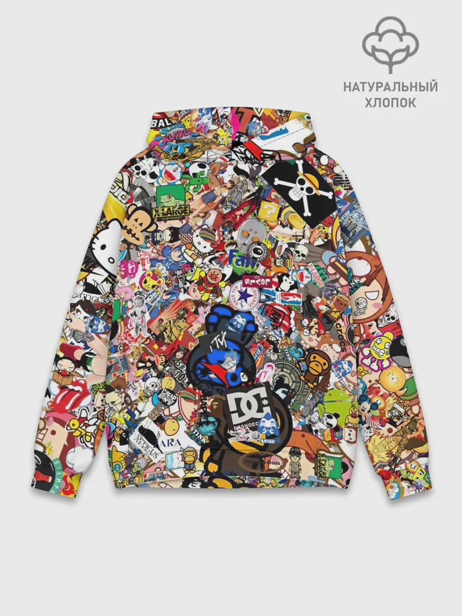 Худи мужской база хлопок / Стикеры