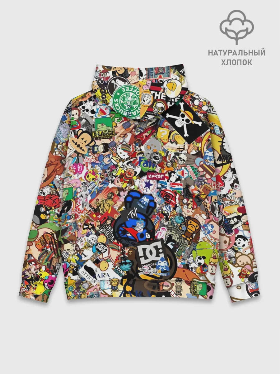 Худи мужской база хлопок / Стикеры