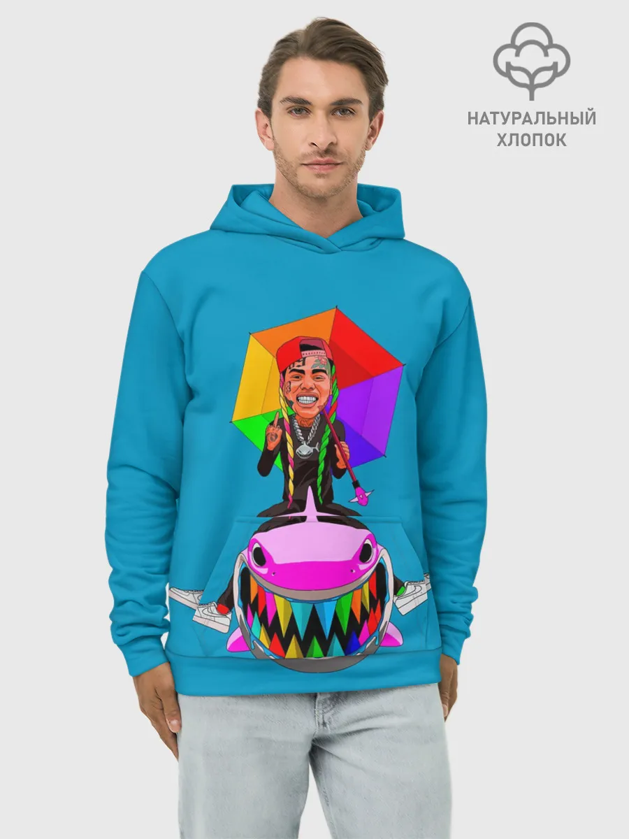 Худи мужской база хлопок / 6IX9INE