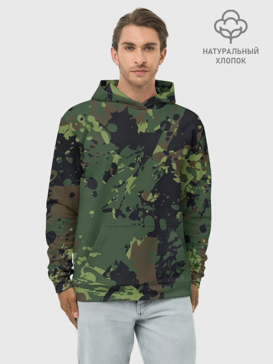 Худи мужской база хлопок / МИЛИТАРИ