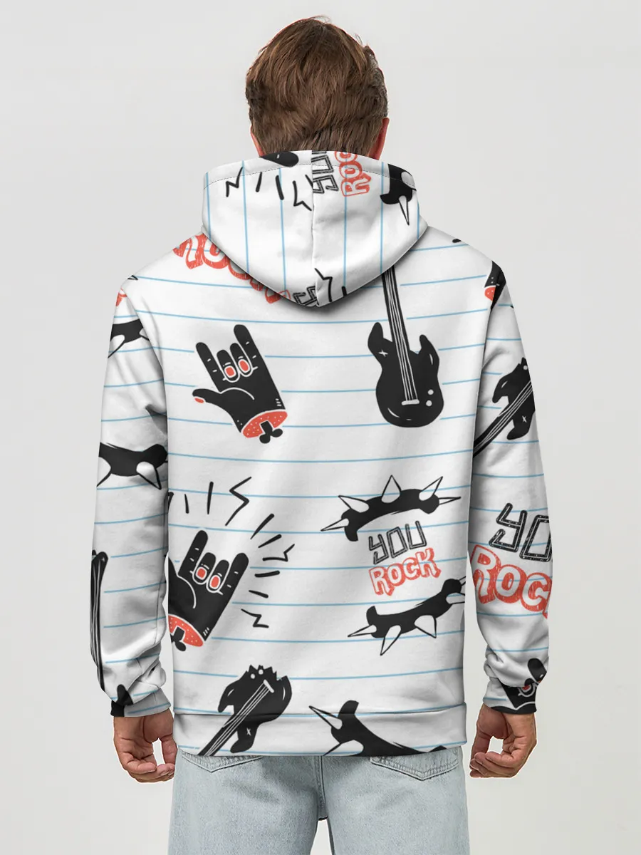 Худи мужской база хлопок / Ты рокер