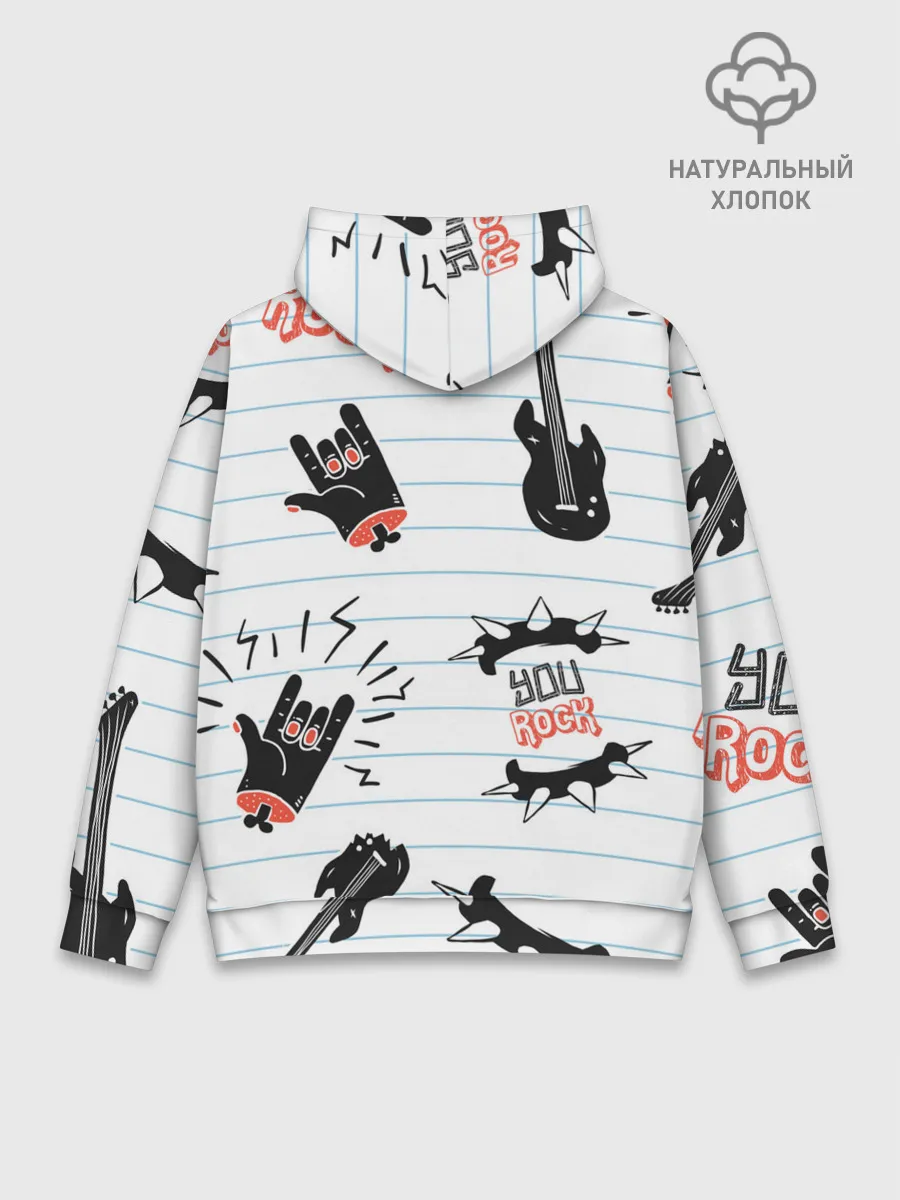 Худи мужской база хлопок / Ты рокер