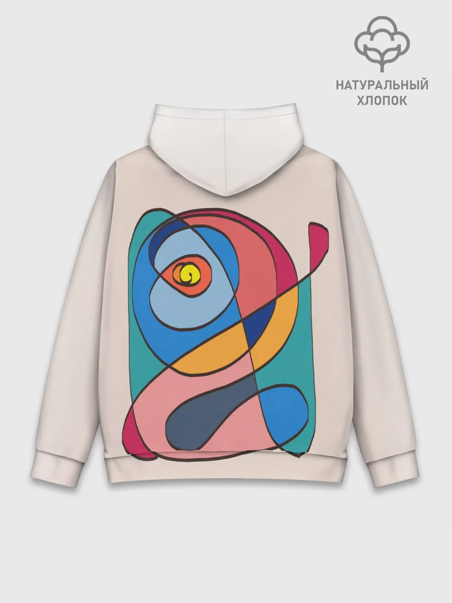 Худи мужской база хлопок / Абстракция полет фантазии