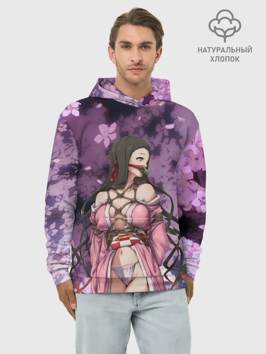 Худи мужской база хлопок / Незуко