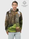 Худи мужской база хлопок / Лес мой храм