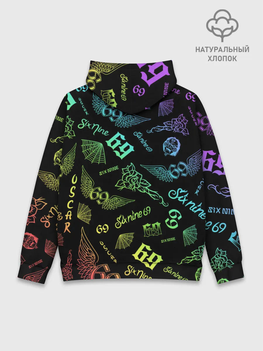 Худи мужской база хлопок / 6IX9INE