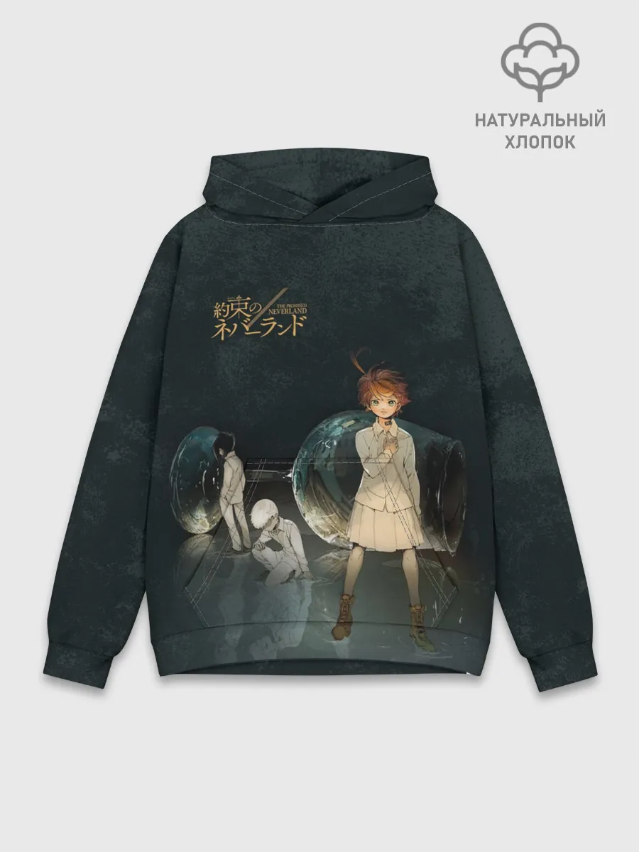 Худи мужской база хлопок / The Promised Neverland Logo