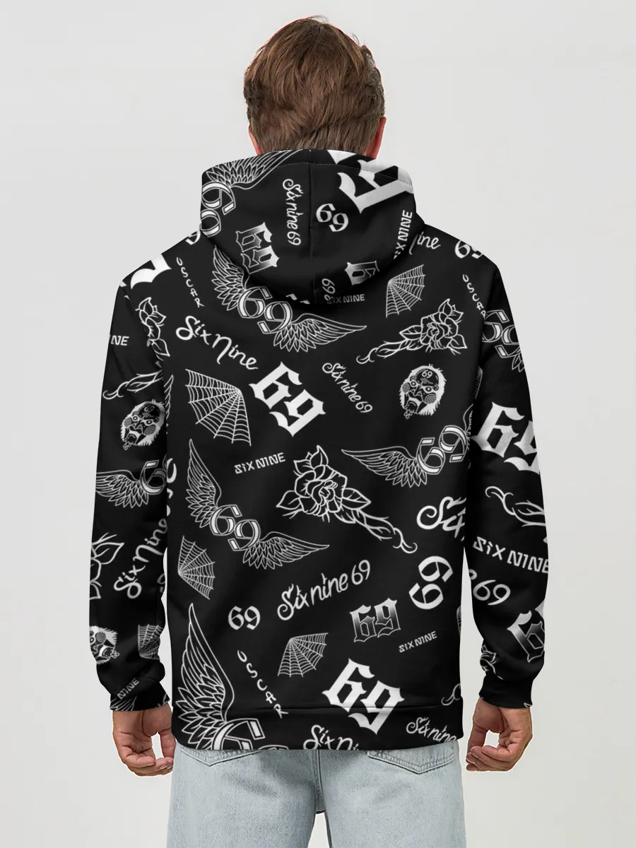 Худи мужской база хлопок / 6IX9INE