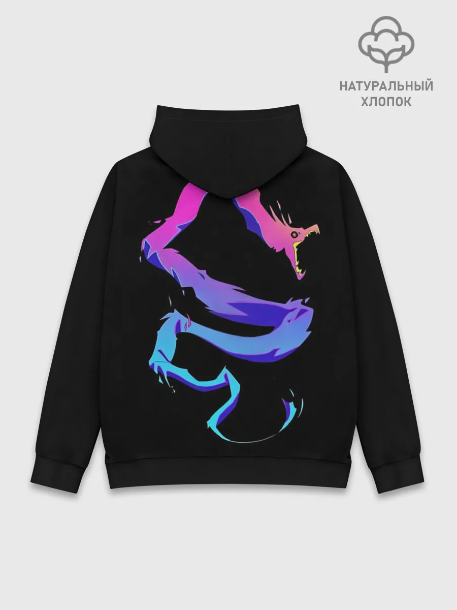 Худи мужской база хлопок / Лио и Дракон