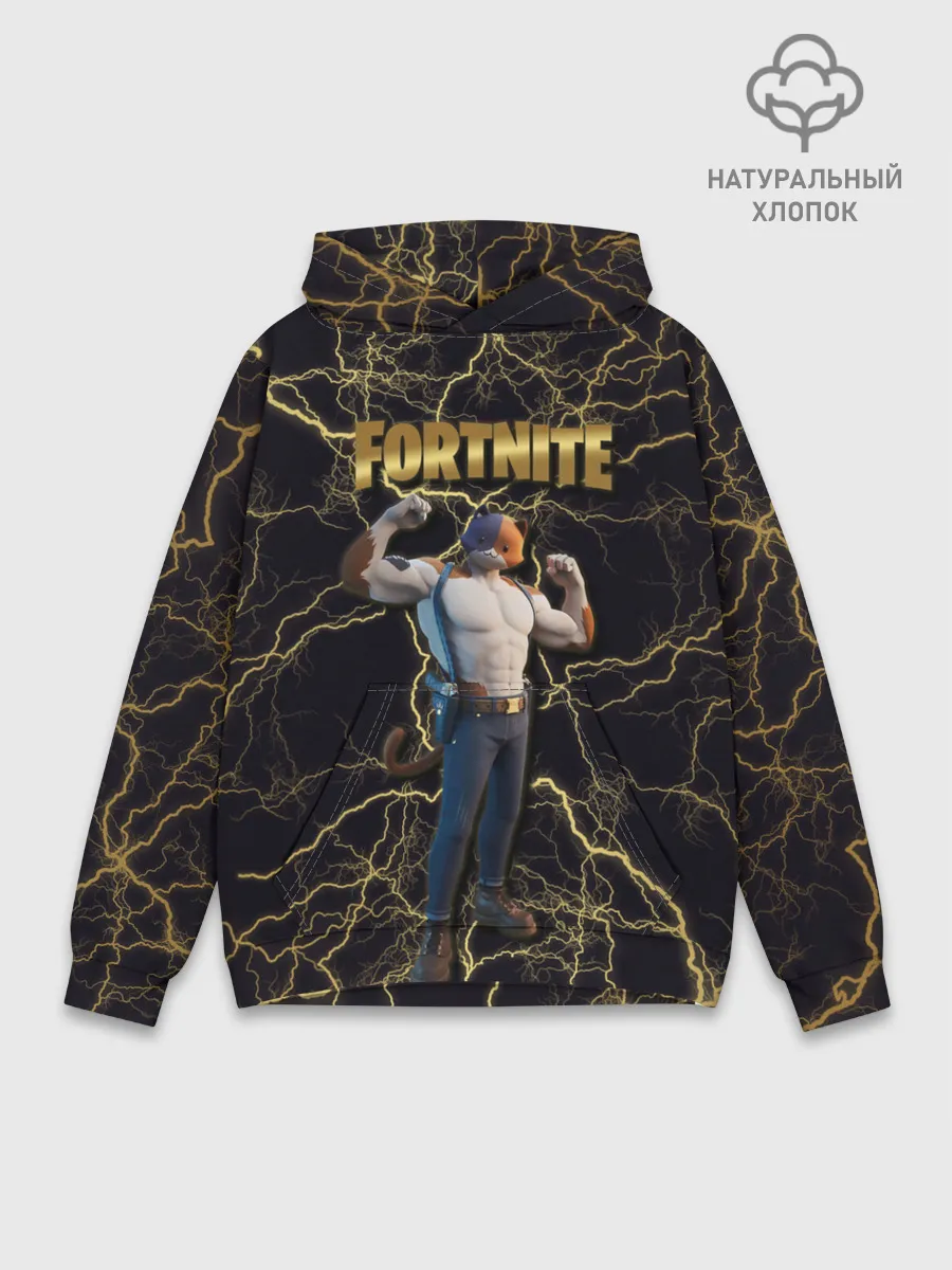 Худи мужской база хлопок / Meowcles Fortnite 2