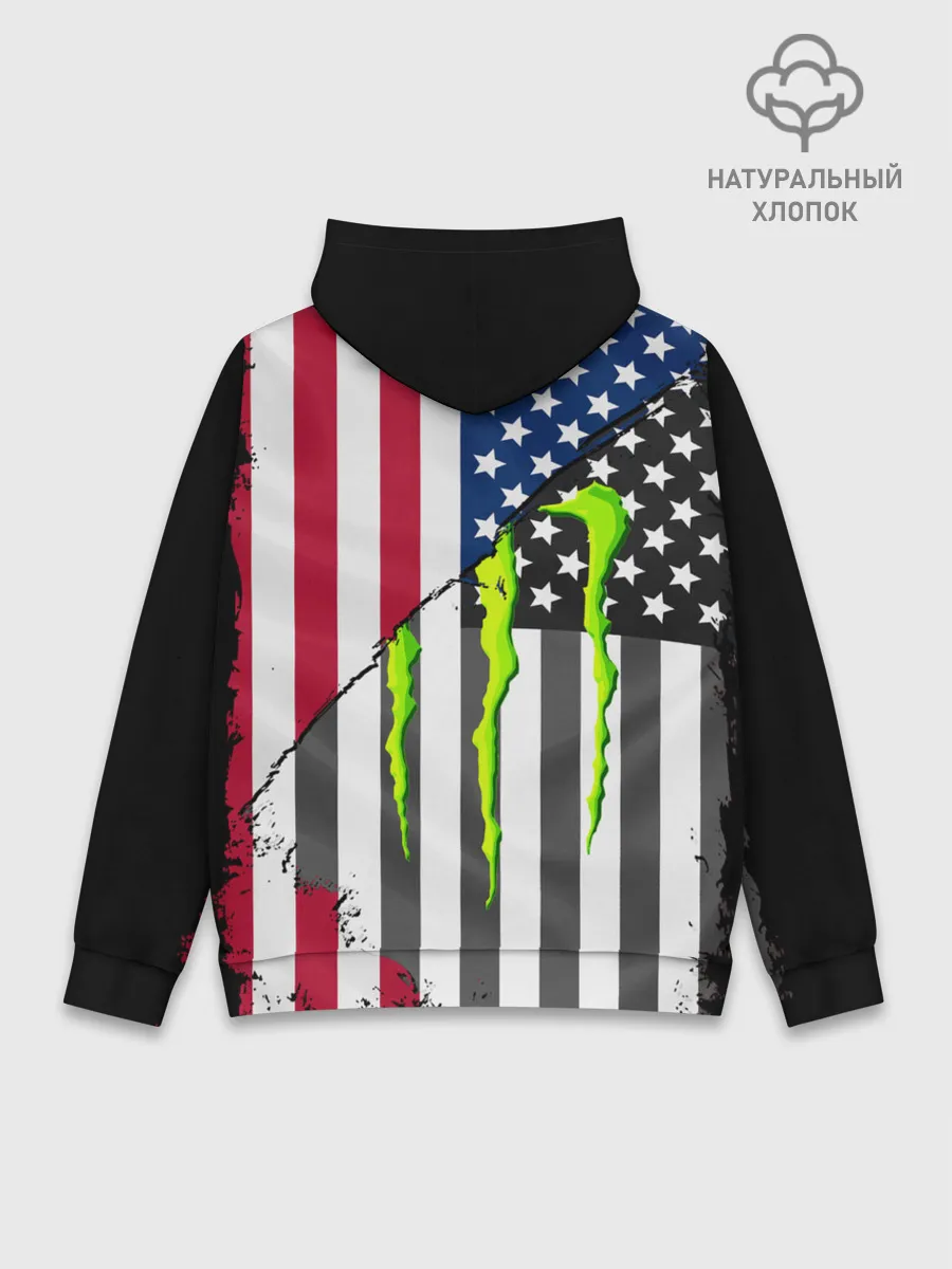 Худи мужской база хлопок / MONSTER ENERGY