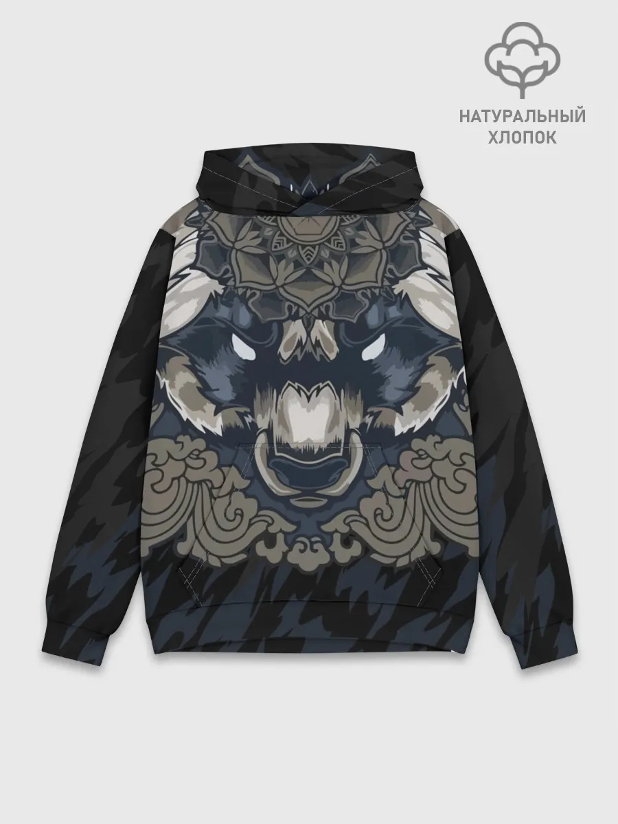Худи мужской база хлопок / Зверь