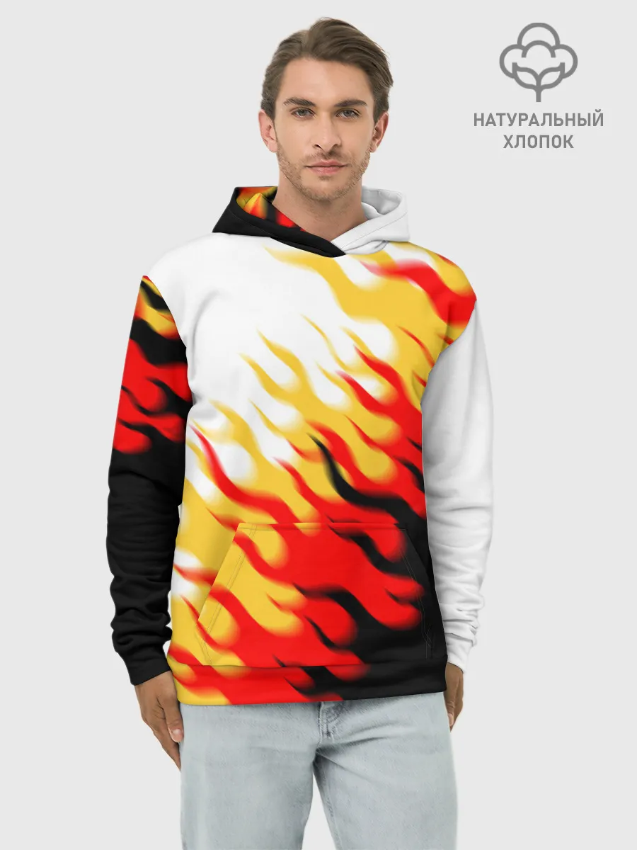 Худи мужской база хлопок / ОГОНЬ.
