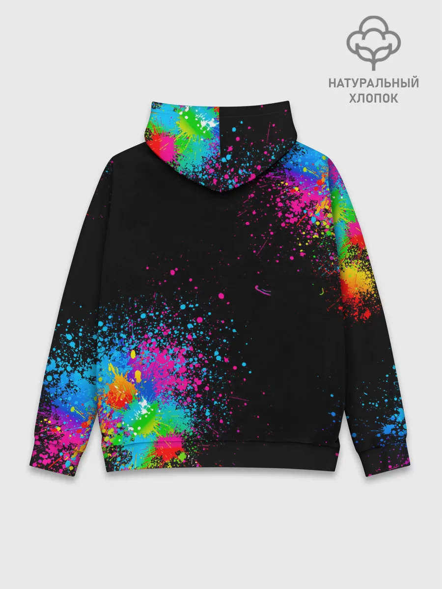 Худи мужской база хлопок / Брызги красок