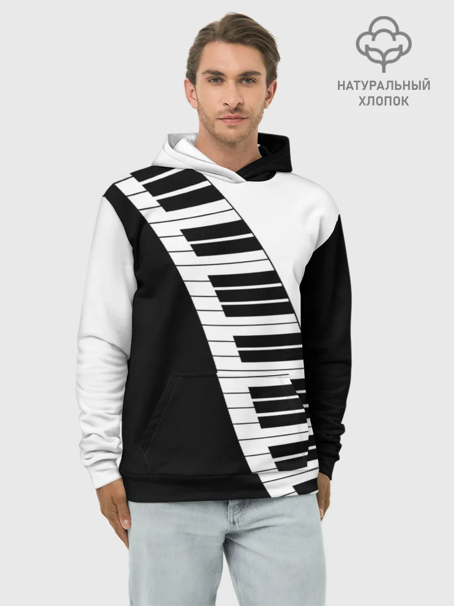 Худи мужской база хлопок / Piano | Пианино