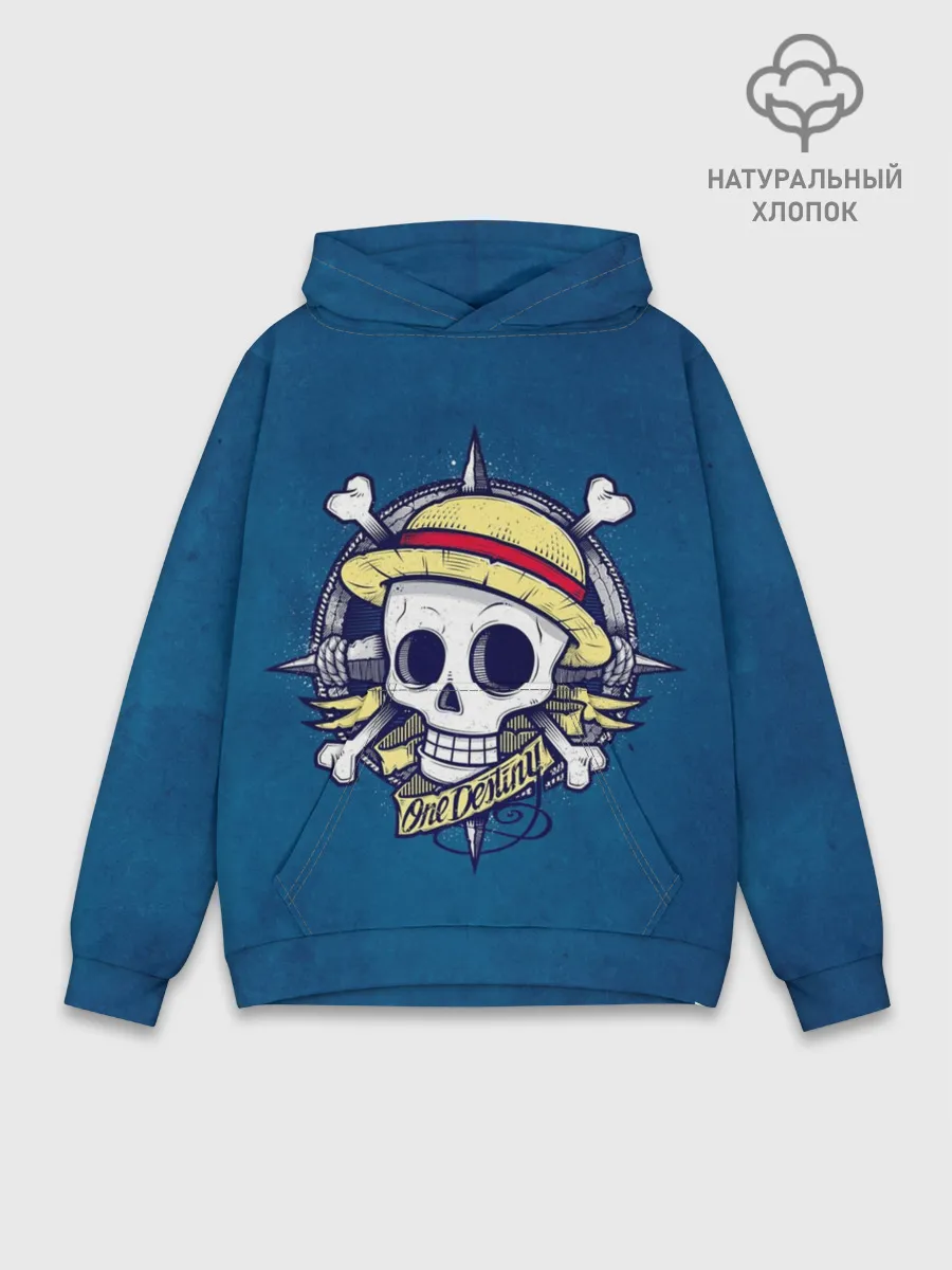 Худи мужской база хлопок / Straw hat pirates