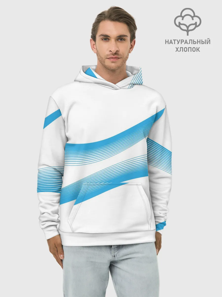 Худи мужской база хлопок / Волны