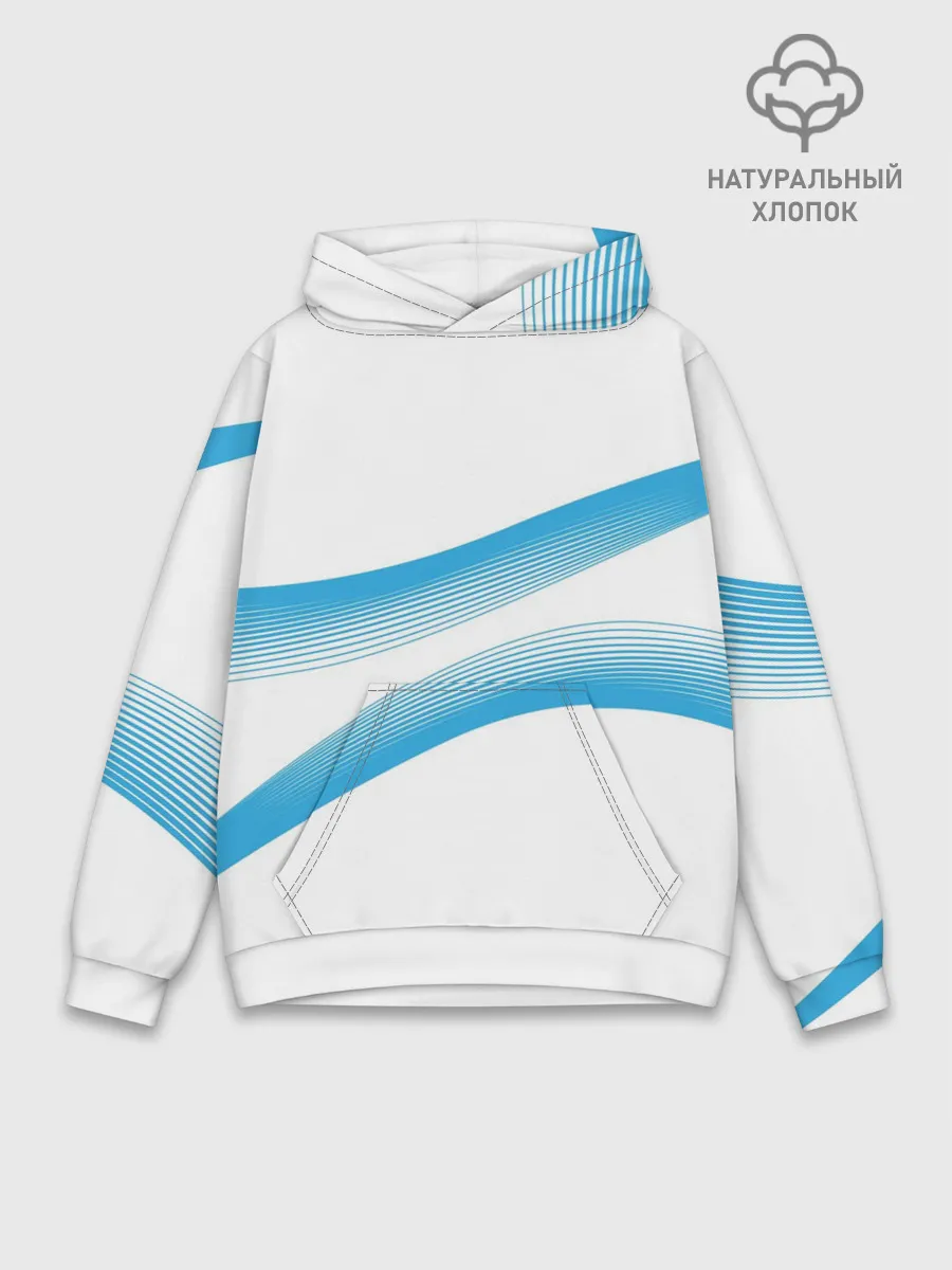 Худи мужской база хлопок / Волны