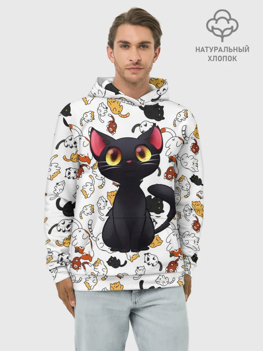 Худи мужской база хлопок / Котэ | Котята