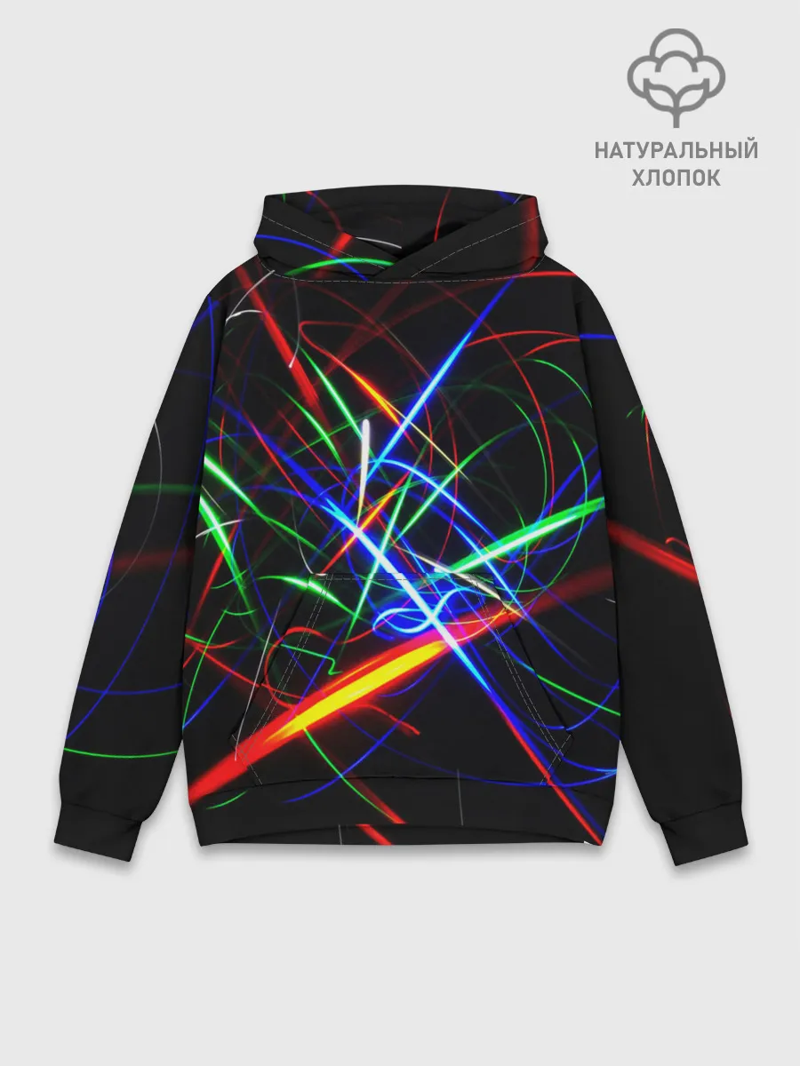 Худи мужской база хлопок / ФРАКТАЛЬНЫЕ ИСКРЫ