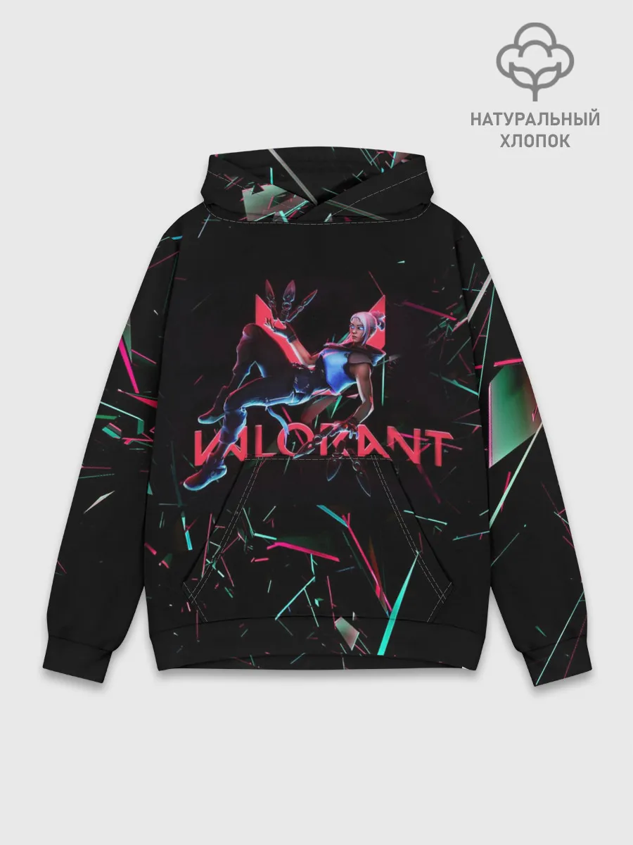 Худи мужской база хлопок / Jett | Valorant